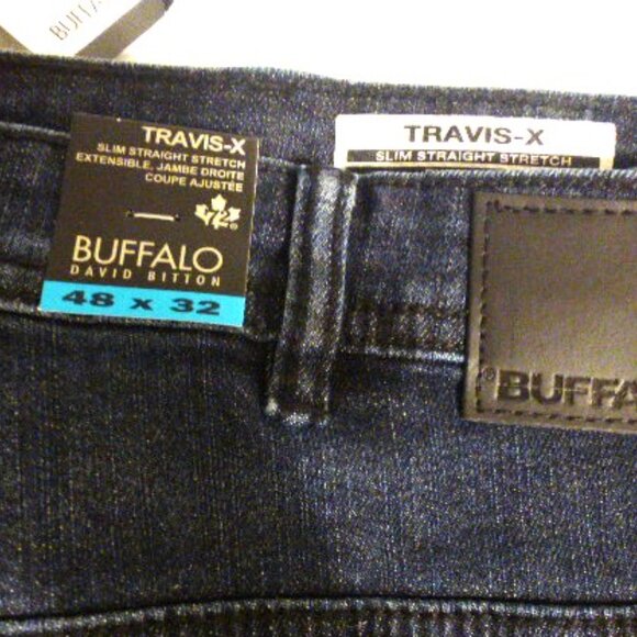 2x Men's BUFFALO JEANS 48 x 32 Slim Straight Stretch Jeans Men's Blue Jeans - Picture 2 of 12